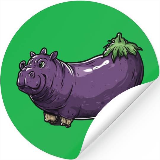 Hip Eggplant Stickers