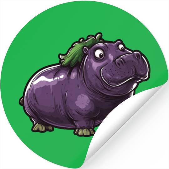 Hip Eggplant Stickers