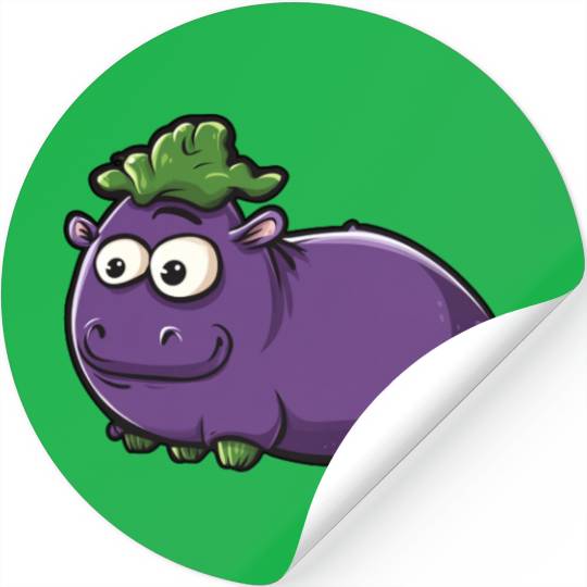 Hip Eggplant Stickers