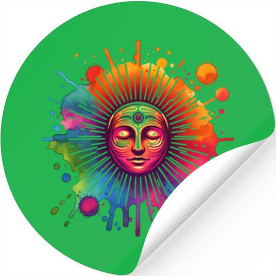Music Festival Stickers - Colorful Yoga Outfit