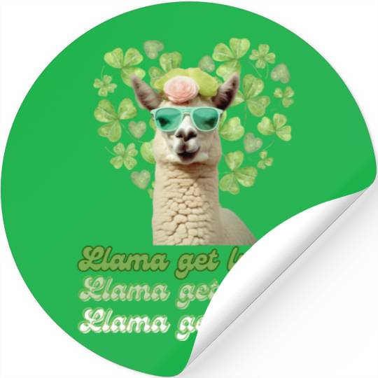 Llama Get Lucky | St. Patricks Day Edition Stickers
