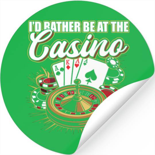 Gambling House Casino Night Rather Be at Casino Stickers