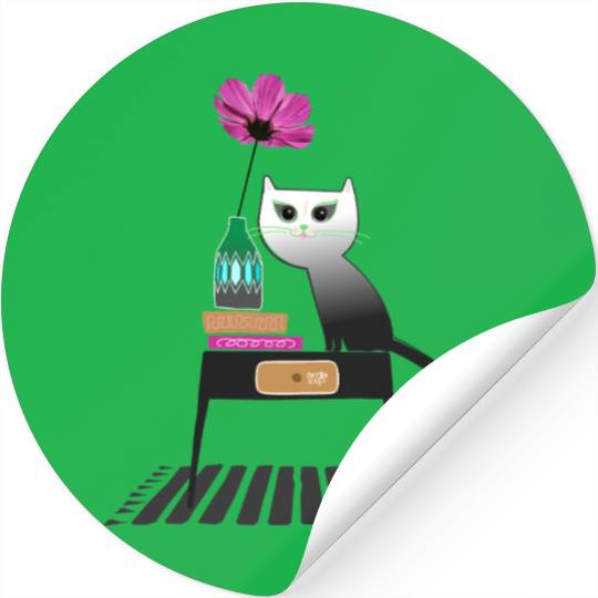 Cat on the Table Stickers