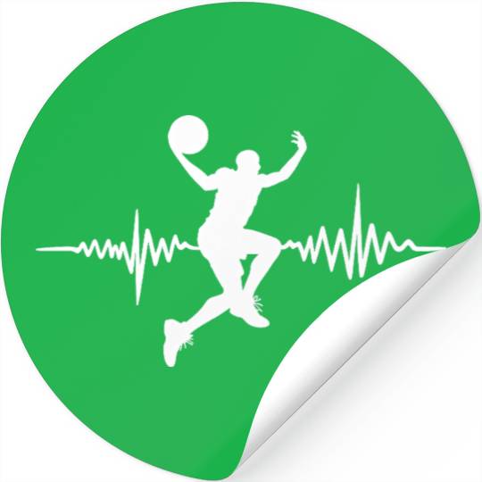 Basketball Heartbeat The hilarious best gift Stickers