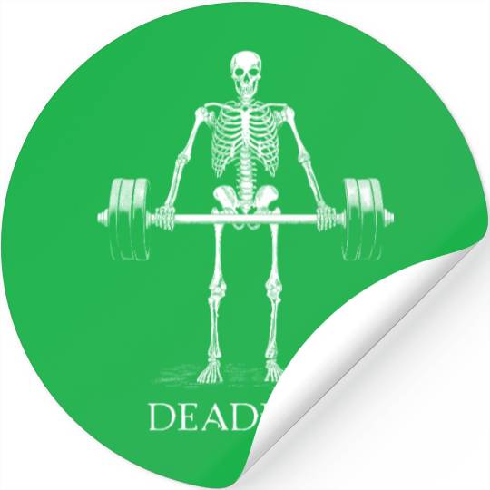 Skeleton Deadlift Workout Gym Gift Stickers