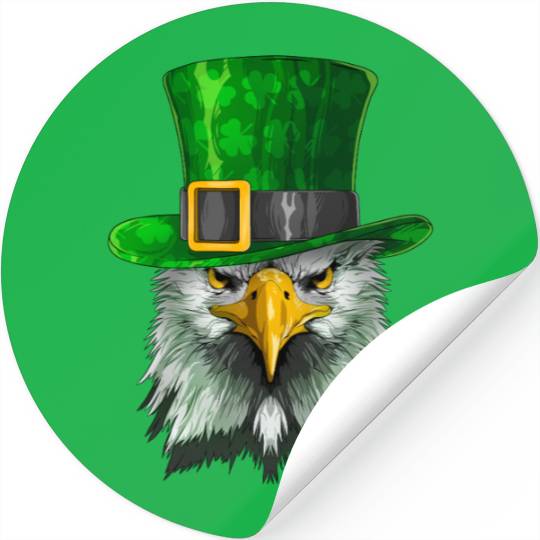 Lucky Bald Eagle St. Patrick’s Day – Irish Pride Stickers