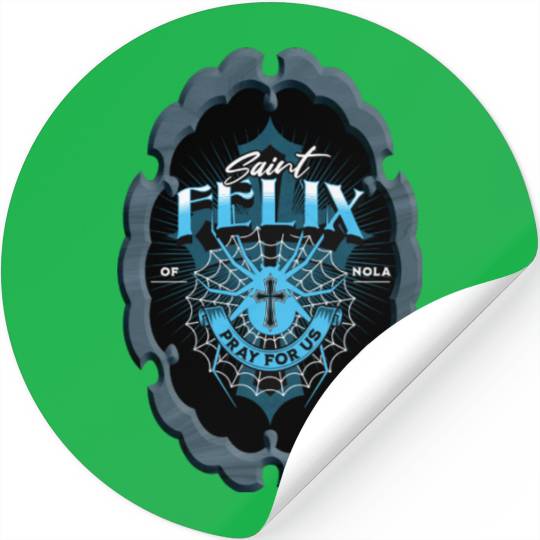 St Felix and the Spider of Nola Cute Catholic Stickers