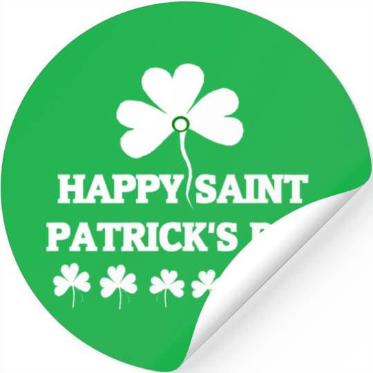 Happy Saint Patrick's Day, Shamrock Stickers