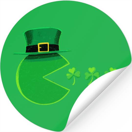 St Patricks Day Boys Men Gamer Shamrock Shenanigan Stickers