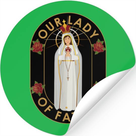 Our Lady of Fatima Rosary Prayer Holy Blessed Mary Stickers