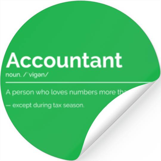 Love for accounting except people definition Stickers