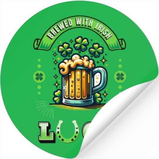 St. Patrick's Beer Stickers
