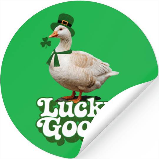 Lucky Goose Funny Saint Patrick's Day Stickers
