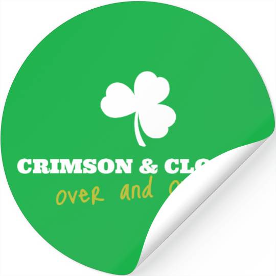 Crimson and Clover Over and Over Stickers