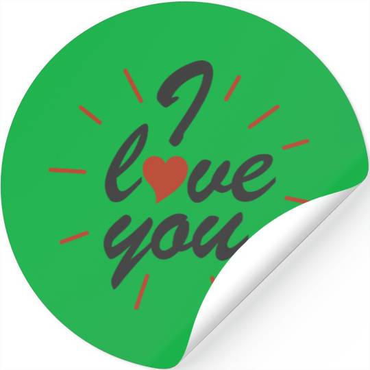 Valentines I Love You Stickers