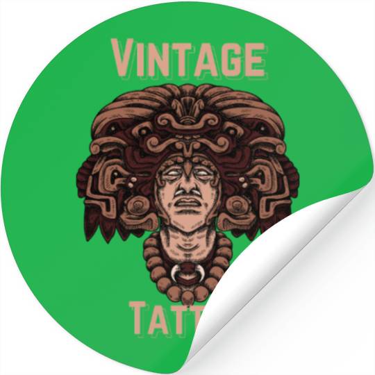 Vintage Tattoo Art – Aztec Warrior Design Stickers