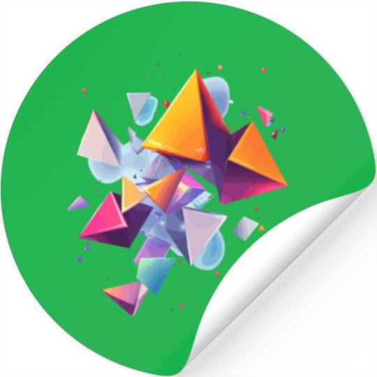 Creative colorful shapes Stickers