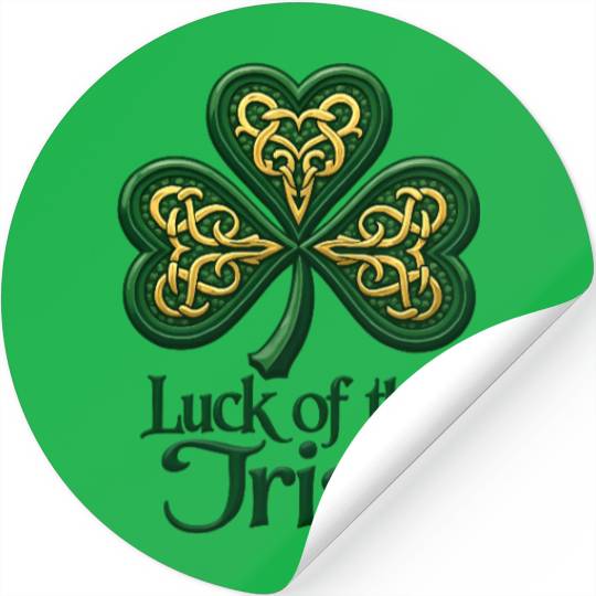 Celtic Shamrock Stickers – Luck of the Irish Design