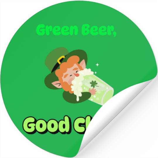 Green Beer Good Cheer Stickers