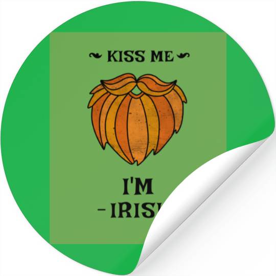 Kiss Me Im Irish Stickers
