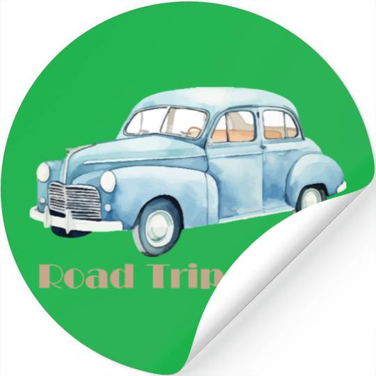 “Road Trip Vibes – Adventure on the Open Road” Stickers