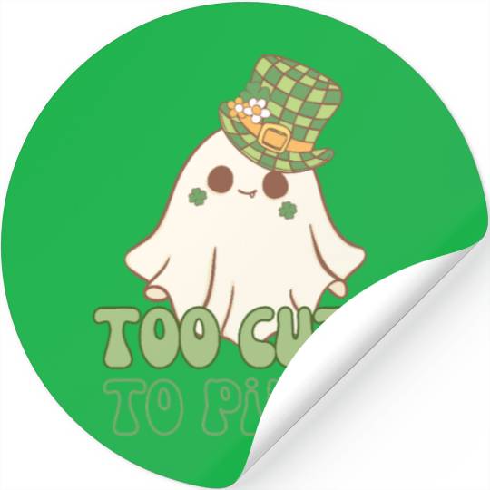 Too Cute to Pinch – St. Patrick’s Day Ghost Stickers
