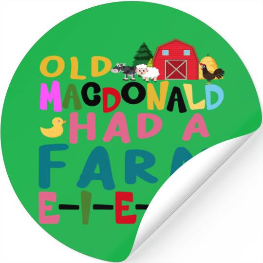 Old MacDonald Had a Farm – Whimsical Nursery Rhyme Stickers