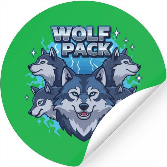 Wild Wolf Pack Power Stickers
