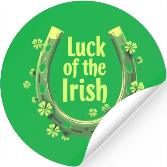 Luck of the Irish Horseshoe Design Stickers