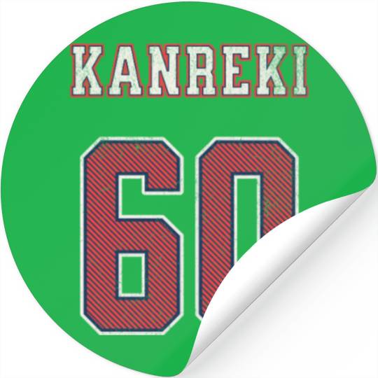 Kanreki 60th Birthday Japanese Name and Number Stickers