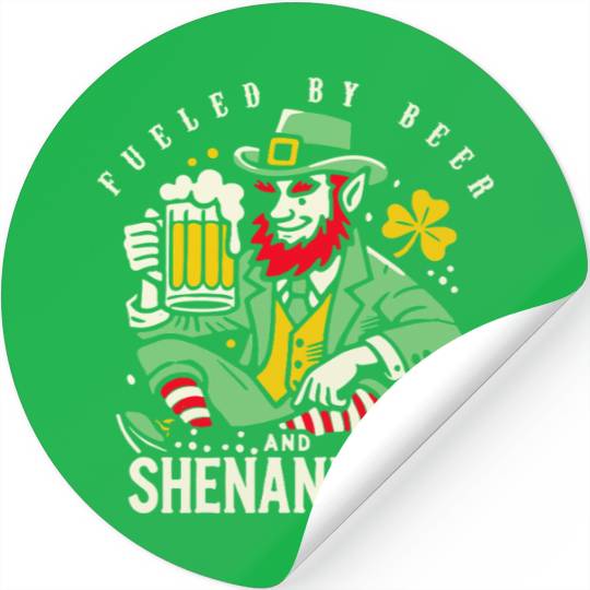 St. Patrick's Day Fun With Beer And shenanigans Stickers