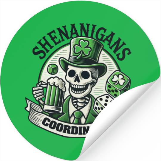 St. Patrick's Day Shenanigans Coordinator Stickers