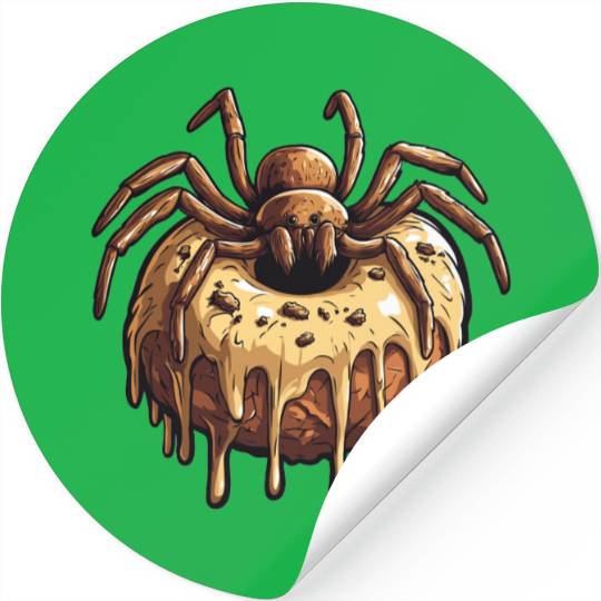 Donut Spider Funny Creative Motif Stickers