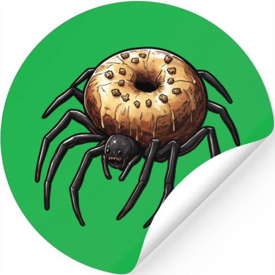 Donut Spider Funny Creative Motif Stickers