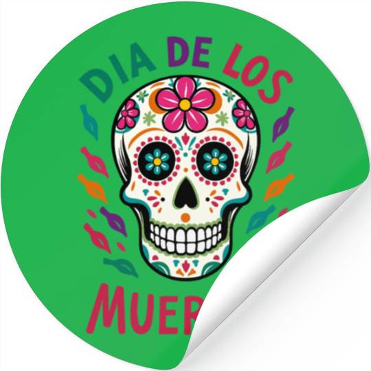 Mexico Día de los Muertos Skull Stickers