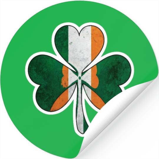 Shamrock Vintage Irish Stickers