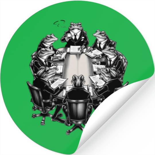 Frog Business Meeting Stickers