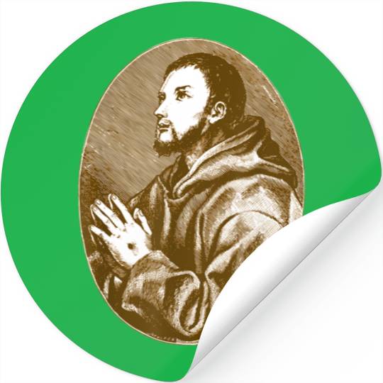 St Francis of Assisi Patron Saint of Animals Stickers