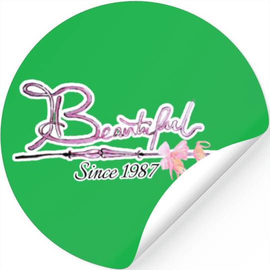 Beautiful since 1989 birthday typography Stickers