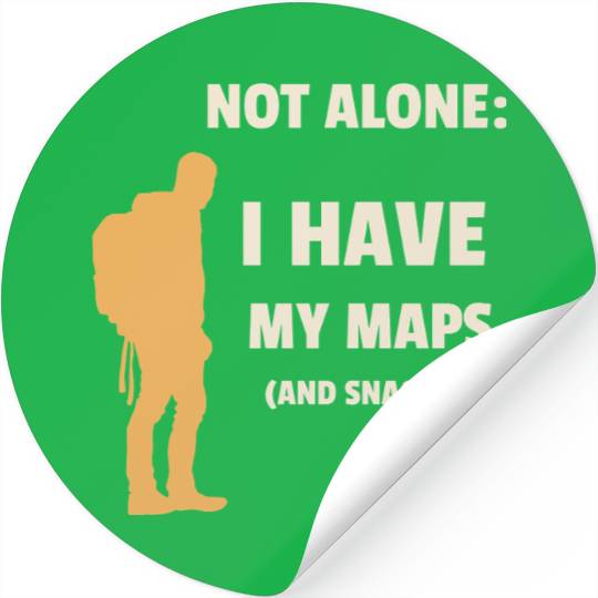 Solo traveler: I have my maps and snacks Stickers
