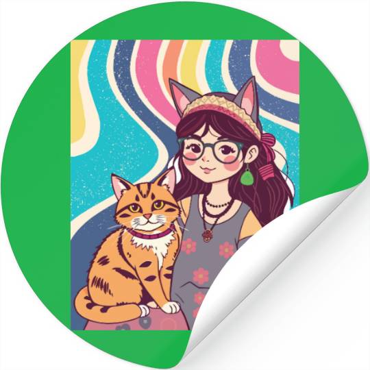 CAT MOM Stickers