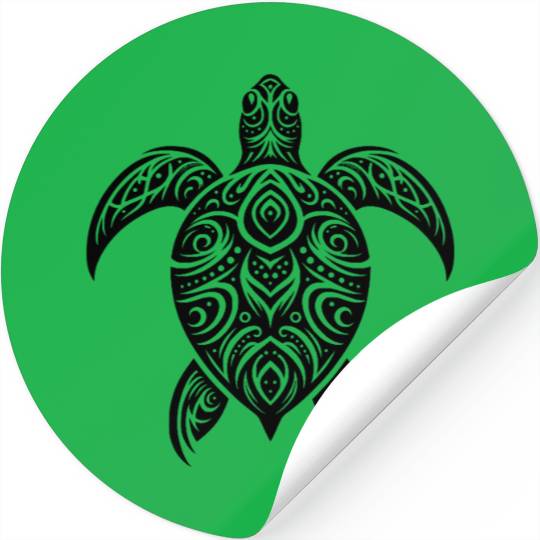 Mystical Turtle With Tribal Elements Stickers