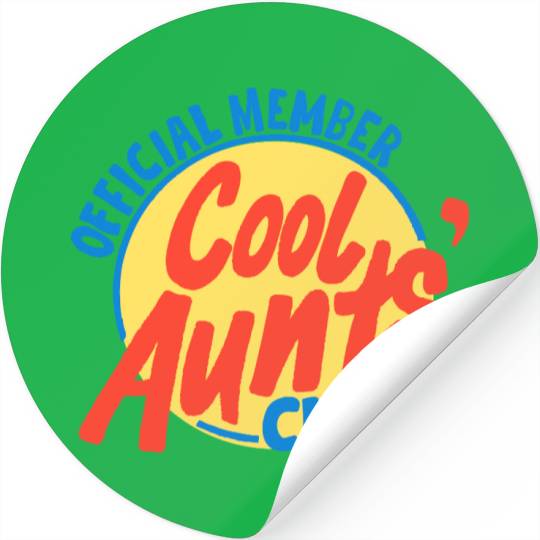 Official Member Cool Aunt’s Club – Sunny Retro Bad Stickers
