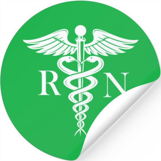Rn Nurse Caduceus Medical Symbol Nursing Logo Stickers