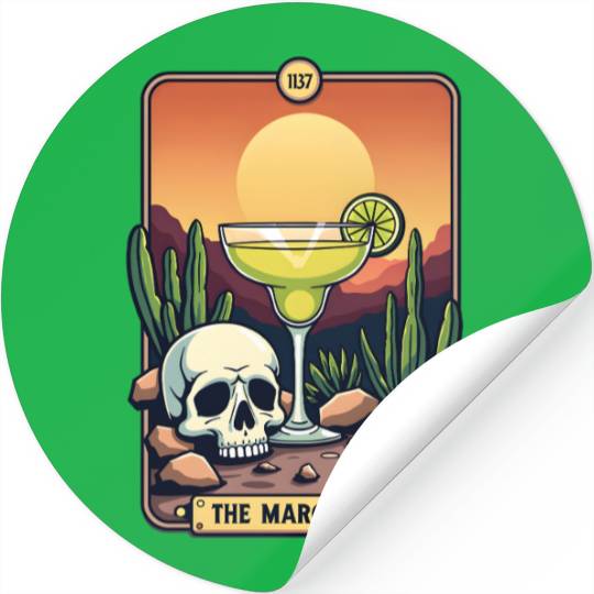 Mexican Cinco De Mayo The Margarita Tarot Card Stickers
