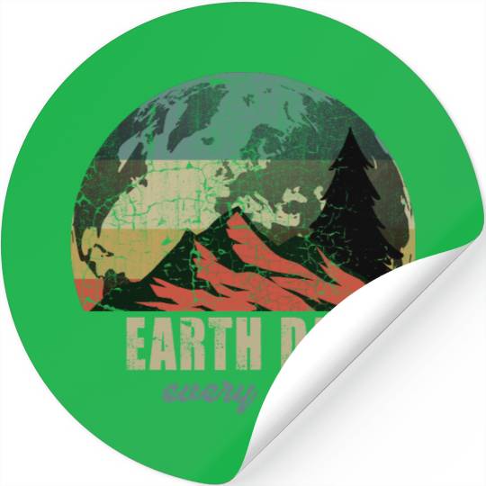 Earth Day Everyday Stickers, vintage Stickers