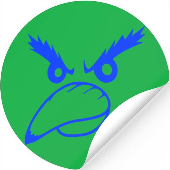 Raven bird looks evil cool funny comic humor face Stickers