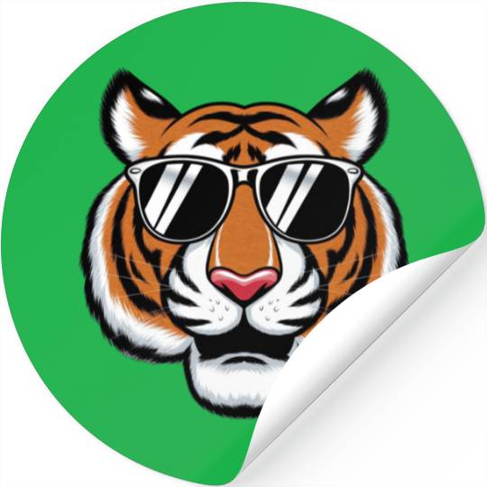 Cartoon Tiger Cute Jungle Animal For Tiger Lover Stickers