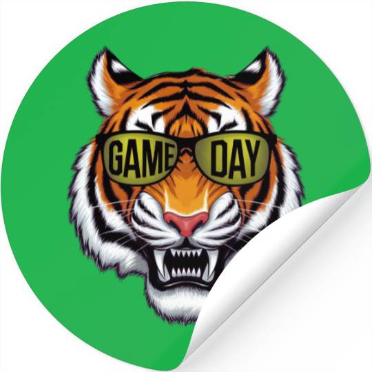Tiger Jungle Game Day Tiger Lover Jungle Spor Stickers