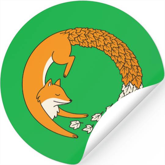 Fox Circle Stickers